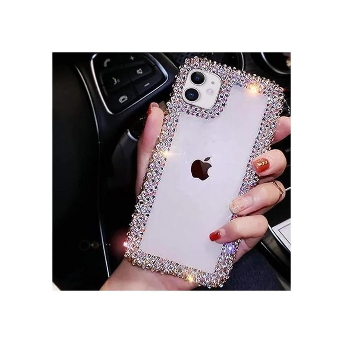 BONITEC Jesiya Funda para iPhone 11 con purpurina 3D_2