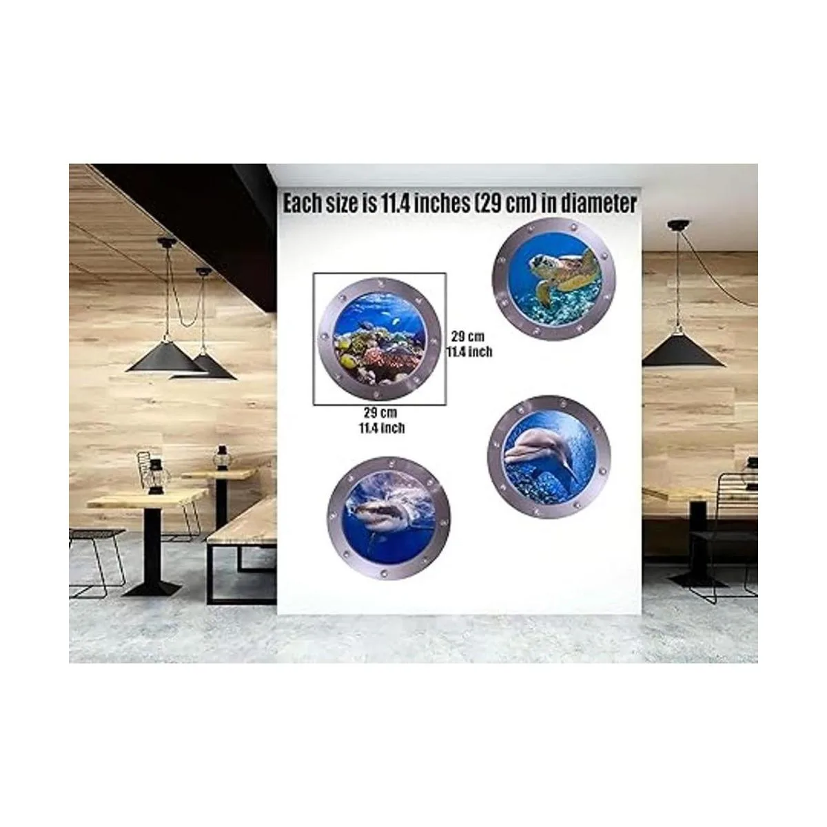 4 calcomanías adhesivas para ventana de pared del mundo_2