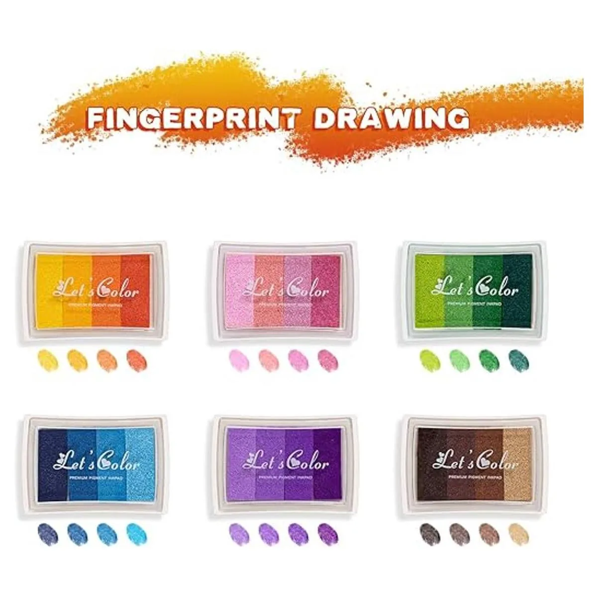 Juego de 6 almohadillas de tinta lavables para_2