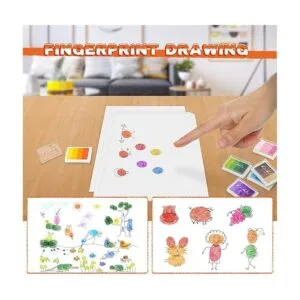 Juego de 6 almohadillas de tinta lavables para_5