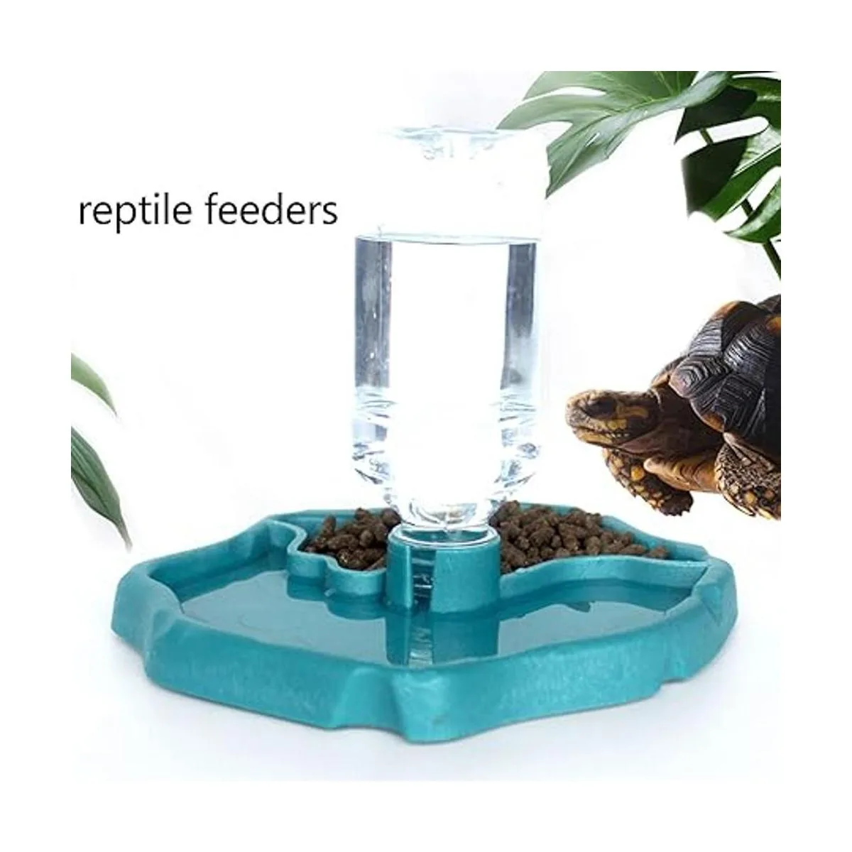 Tfwadmx Botella de agua para reptiles alimentadores