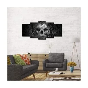 Nachic Wall 5 lienzos de pared con diseño de calavera_5
