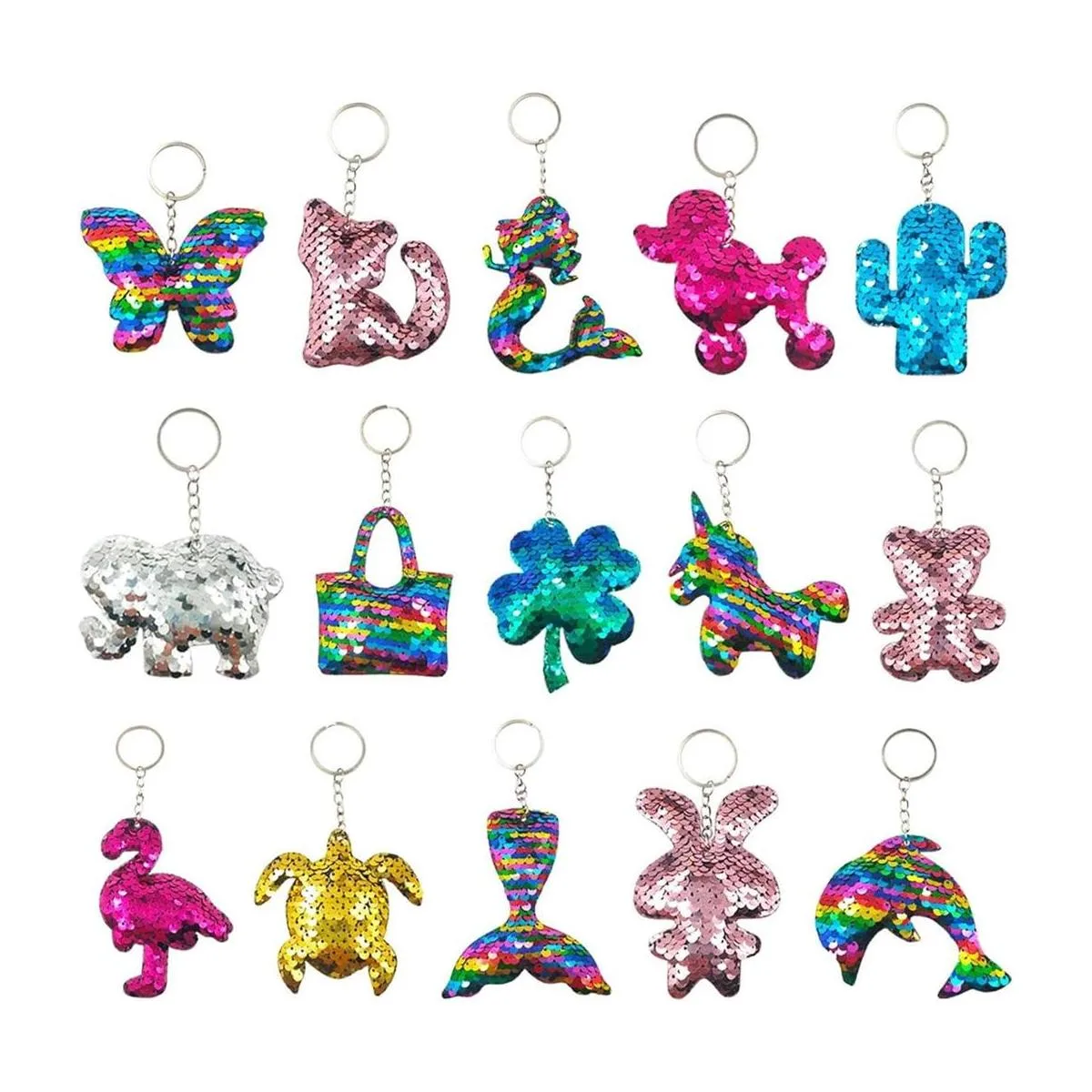 20 llaveros de lentejuelas abatibles recuerdos de fiesta_1