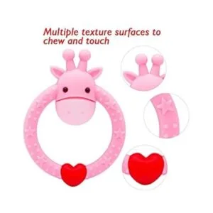 SHARECARE Juego de 2 mordedores de silicona para bebé con_5