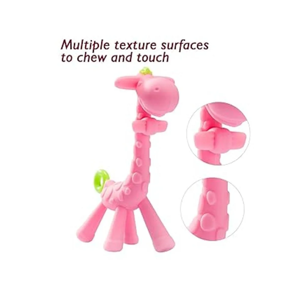 SHARECARE Juego de 2 mordedores de silicona para bebé con_4