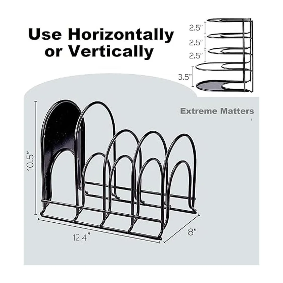 Organizador de ollas y sartenes resistente para sartenes