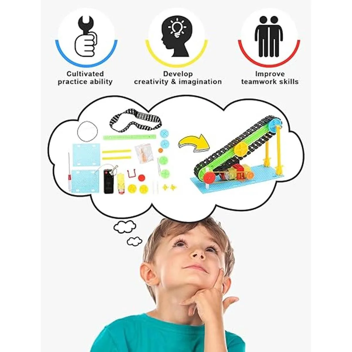 Kit de 5 juegos STEM kit robótico de montaje electrónico