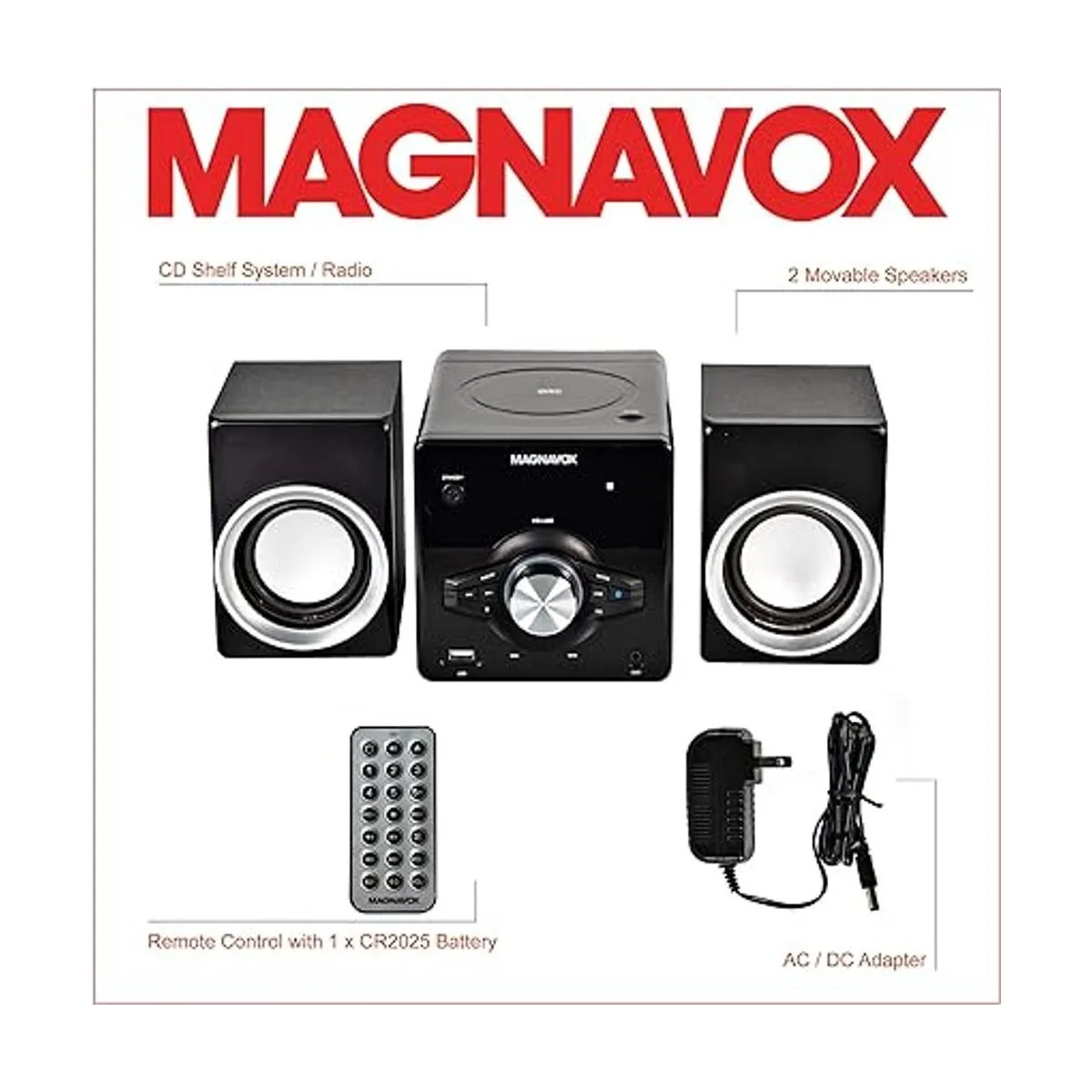 Magnavox MM442 Sistema de estante de CD de carga superior_3