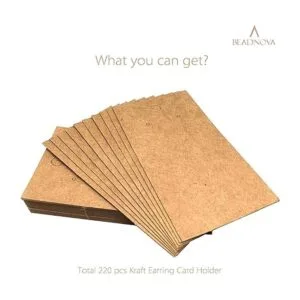 BEADNOVA Earring Card 220 Pcs Kraft Paper Earring_2