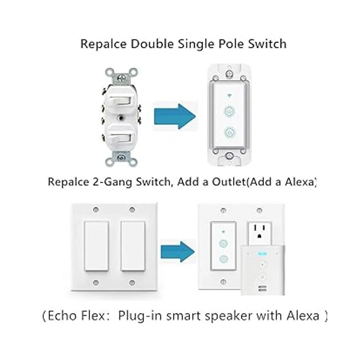 Nexete Smart WiFi interruptor de pared compatible con_2