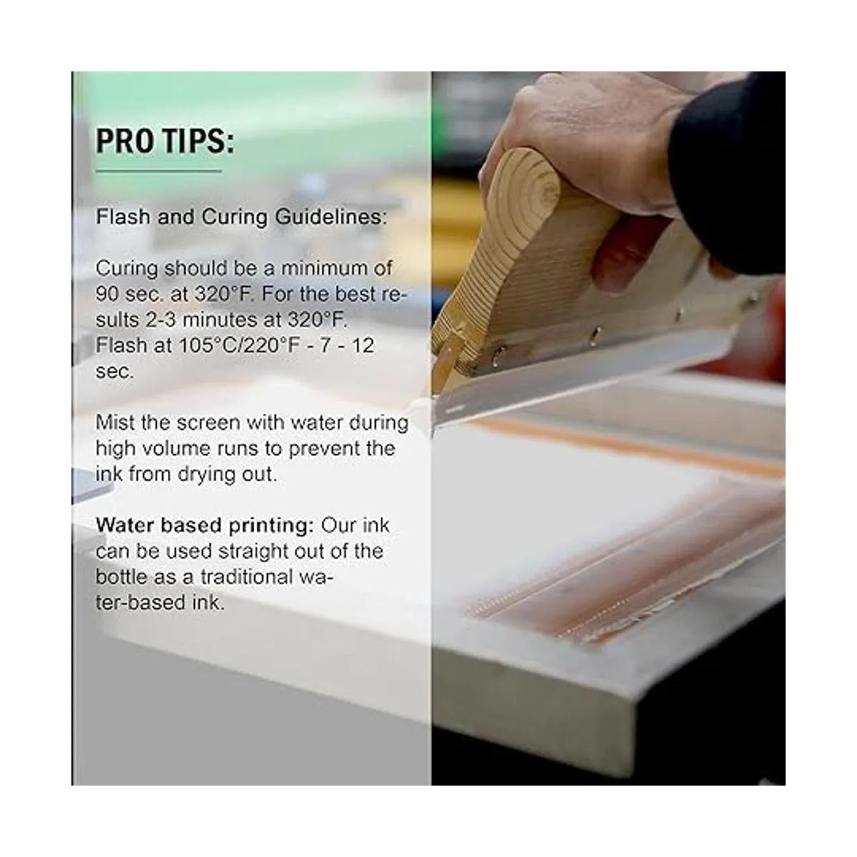 Ecotex Tinta de serigrafía a base de agua blanca nieve 8