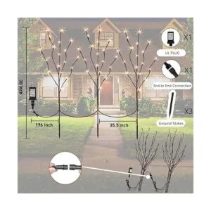 PEIDUO Luces LED iluminadas de 30 pulgadas 3 unidades de_2