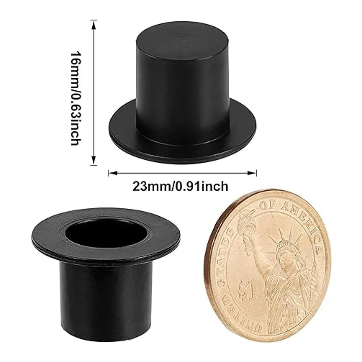 Mini sombreros negros superiores sombreros de mago de_2