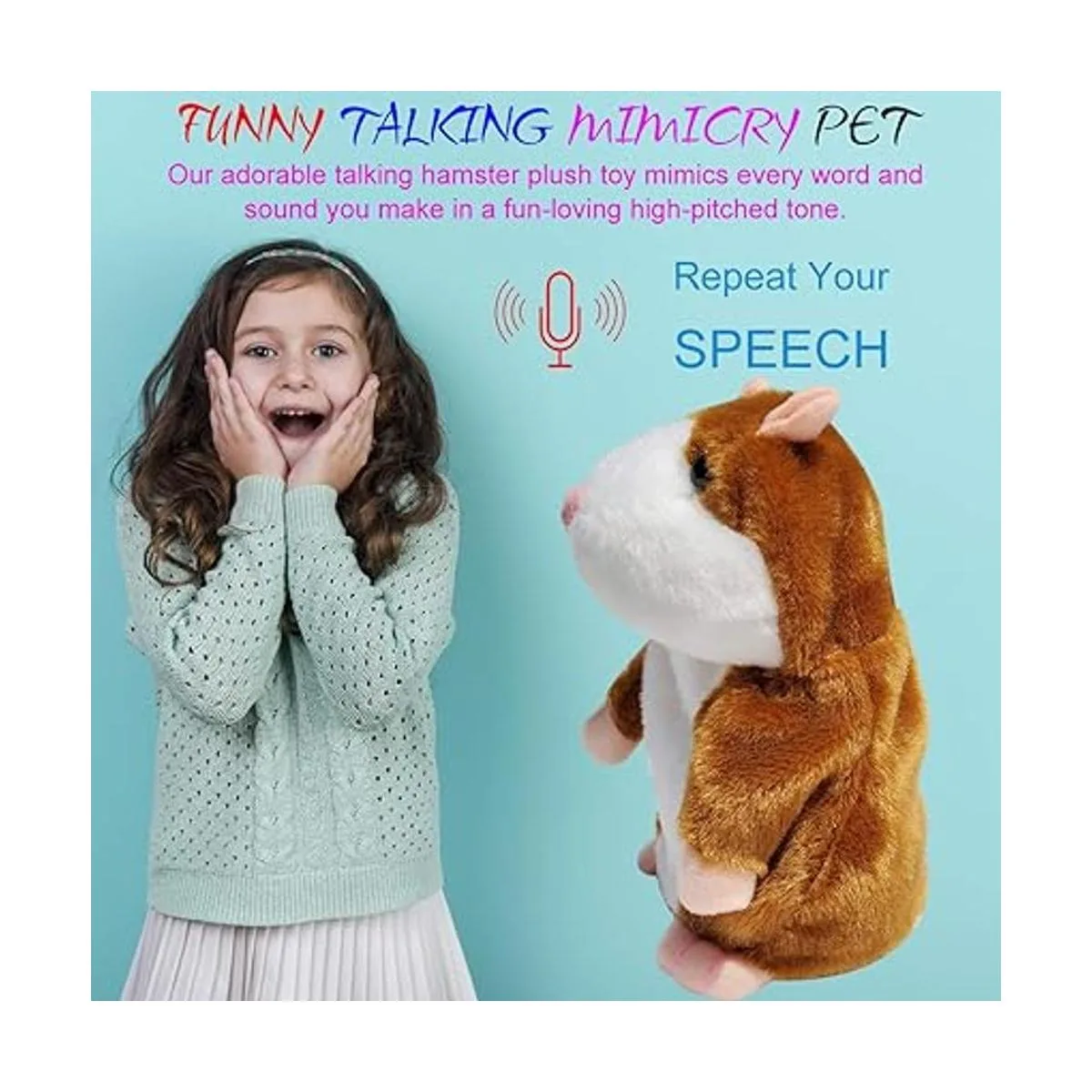 Tockrop Juego de 2 ratones de hámster para hablar_3