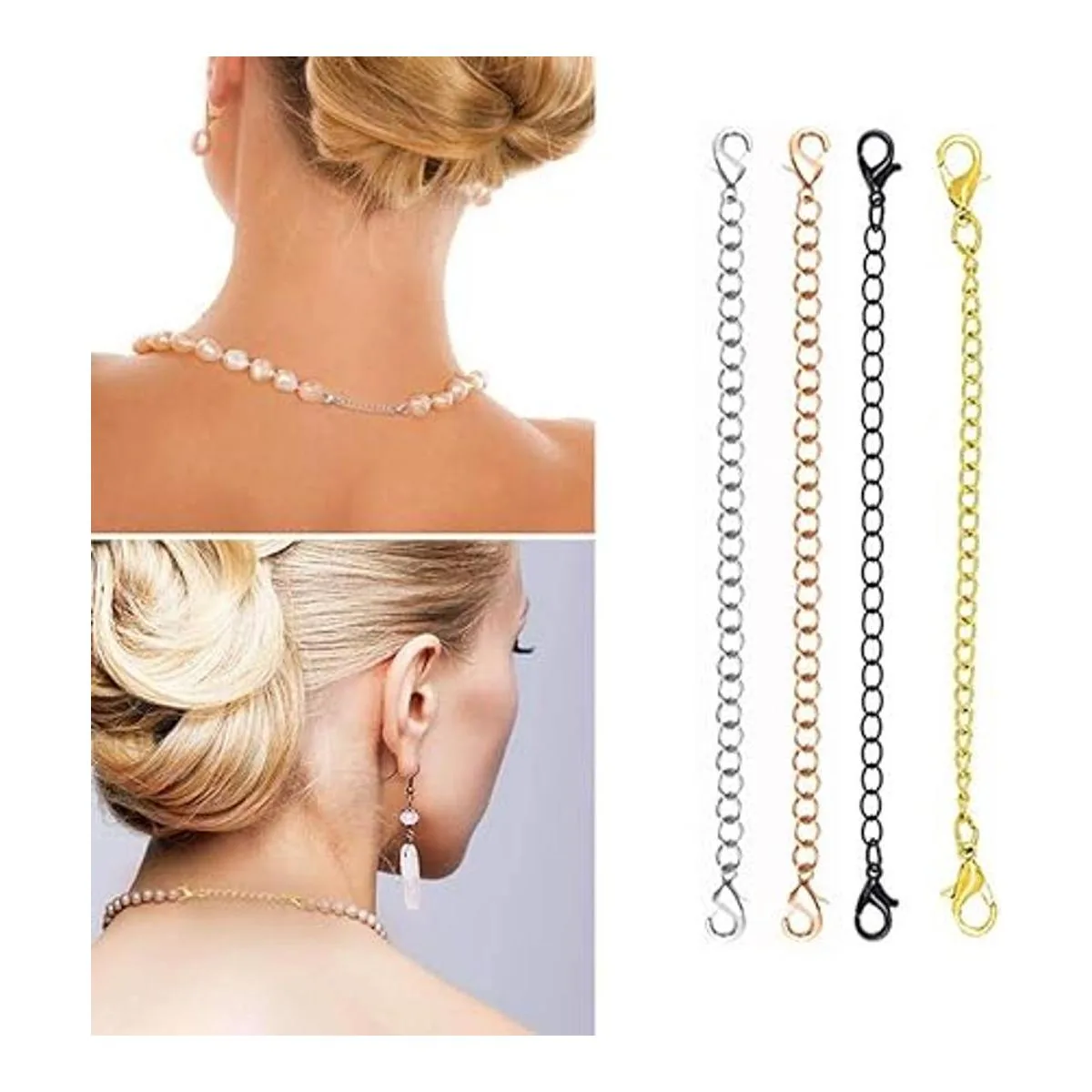 Paquete de 16 extensores de cadena Qtopun cadena de