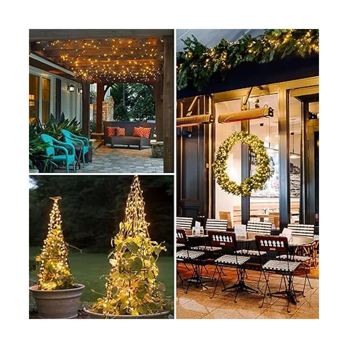 JMEXSUSS Paquete de 2 200 luces LED de hadas funcionan con_5