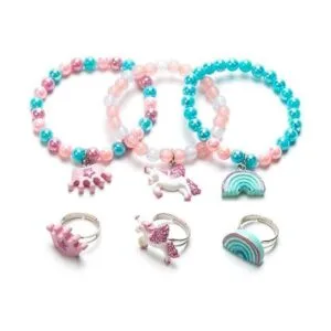 Juego de anillos de pulsera de unicornio Pulsera de_2