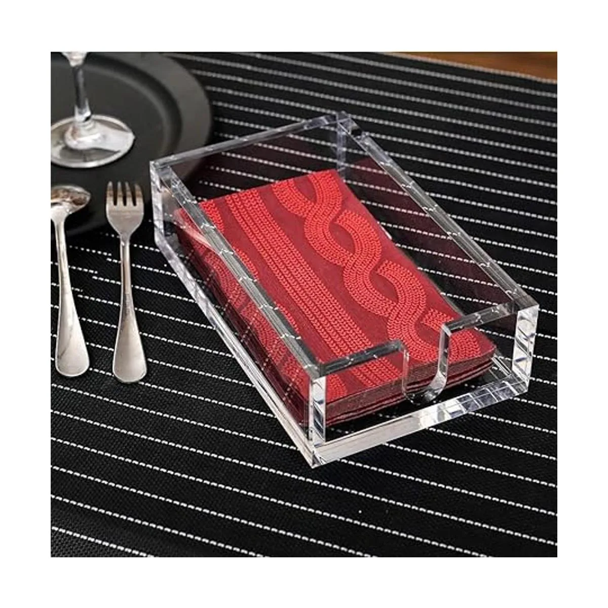 CY Craft Servilletero de acrílico para invitados para_2