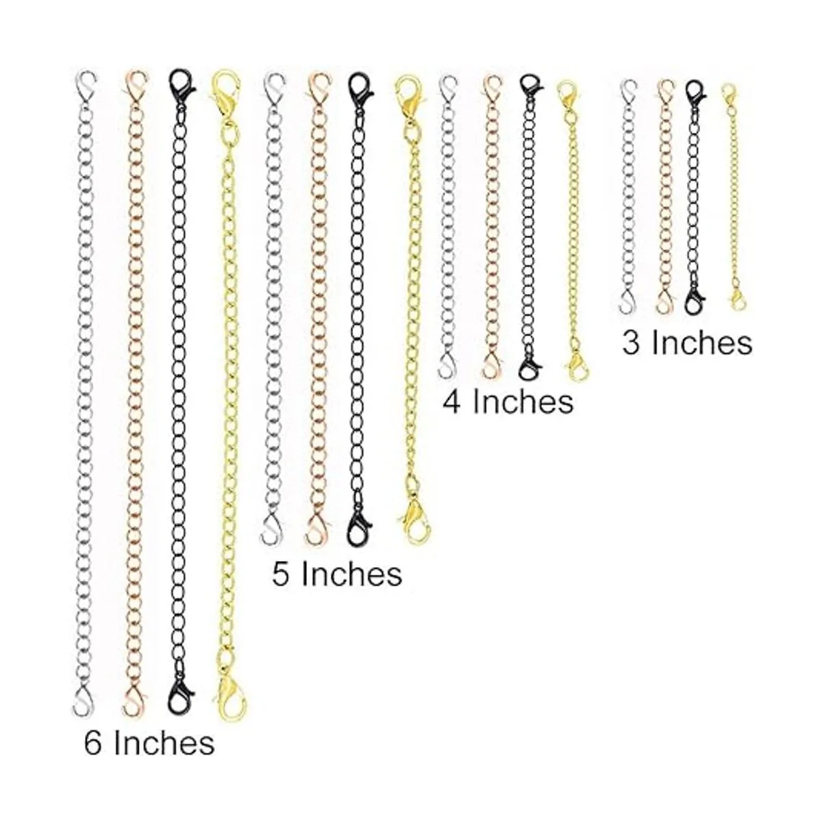 Paquete de 16 extensores de cadena Qtopun cadena de