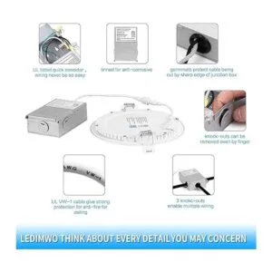 Ledimwo Iluminación empotrable regulable de 12 W 5000 K_4