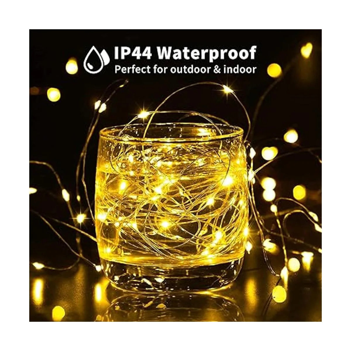 JMEXSUSS Paquete de 2 200 luces LED de hadas funcionan con_6