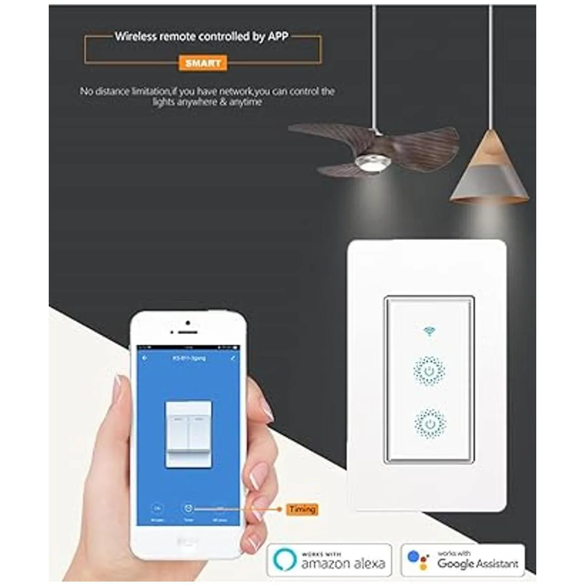 Nexete Smart WiFi interruptor de pared compatible con_4