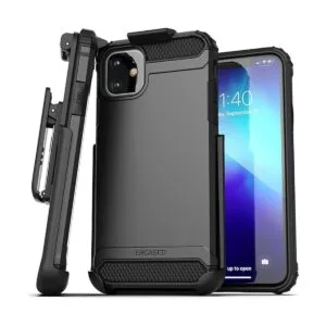 Funda protectora resistente para iPhone 11 con clip para_1