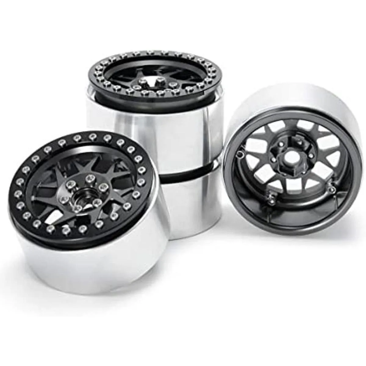 4 piezas de 2.2 RC aluminio Beadlock ruedas con cubos_1