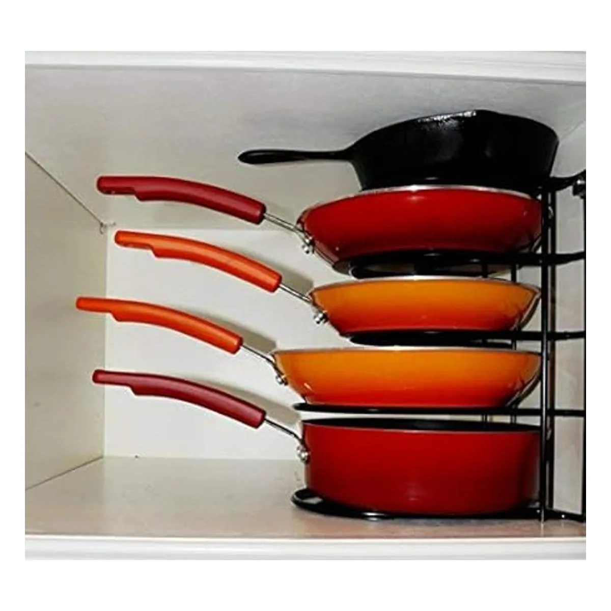 Organizador de ollas y sartenes resistente para sartenes