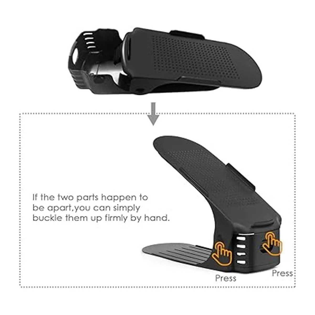 Soerreo Caja de almacenamiento ajustable con ranura para