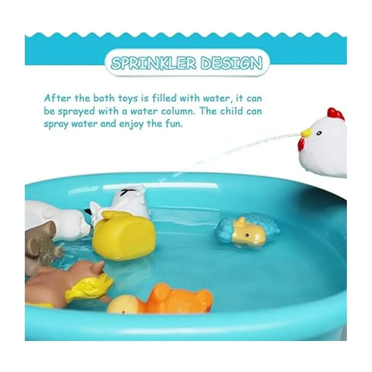 Juguetes de baño flotantes para la granja de baño 8_5