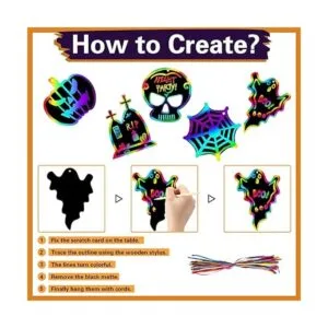 Max Fun Adornos de Halloween para manualidades arco iris_3