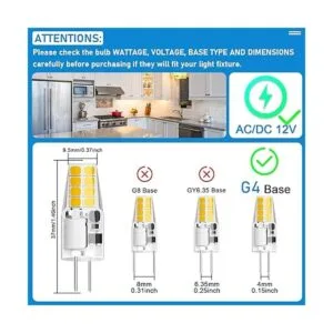 Bombilla LED G4 de 3 W equivalente a 20W25 W T3 JC tipo