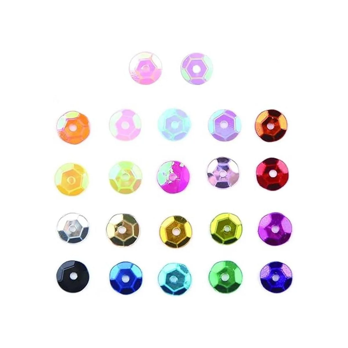 DIYASY 9800 Pcs 6MM Bulk Loose Sequins 22 Colors Round