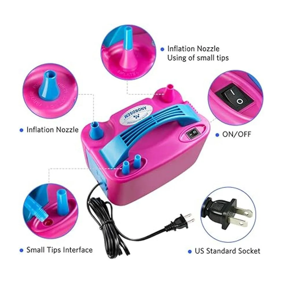 Bomba de globos inflador de aire eléctrico aprobado por_4