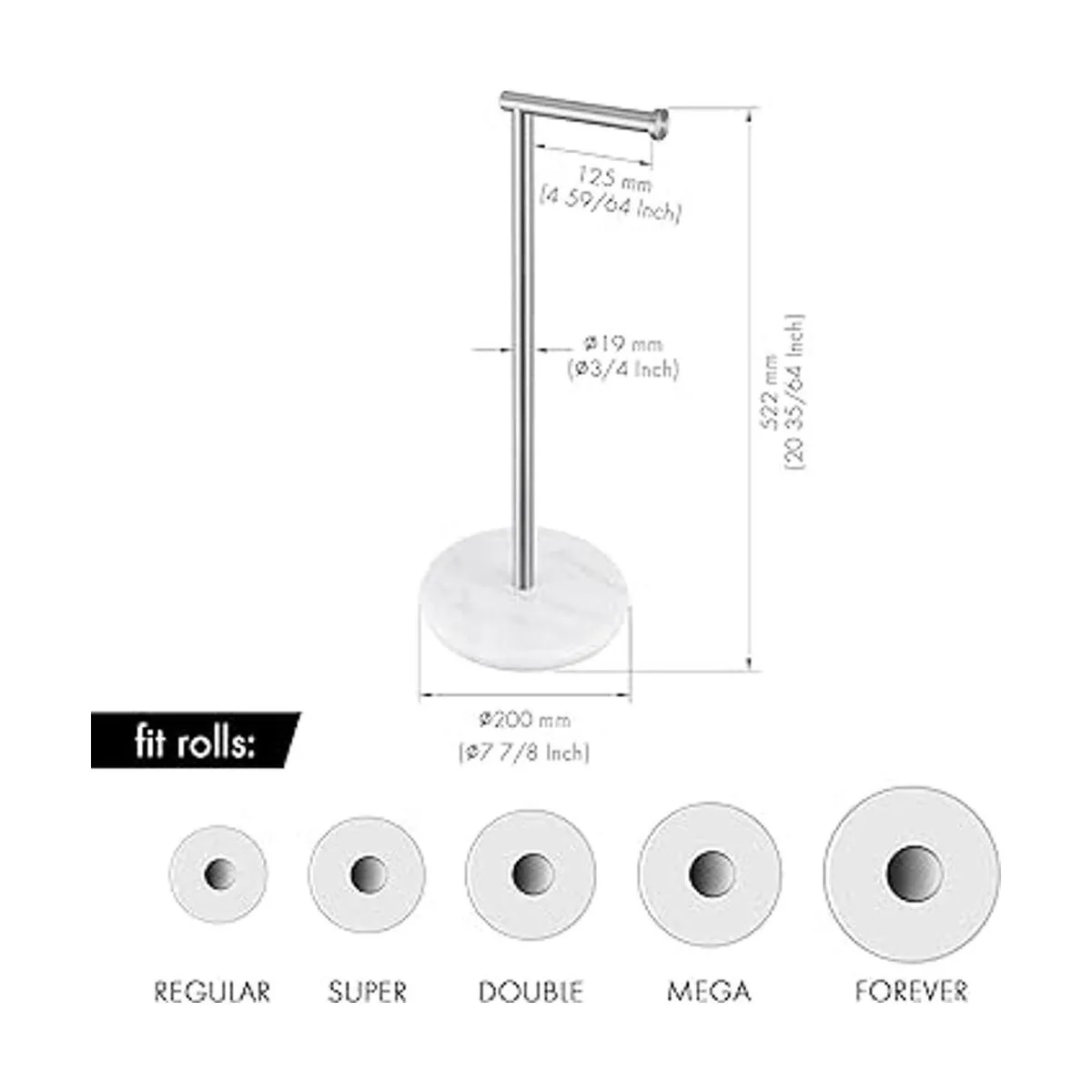 KES Natural Marble Toilet Paper Holder Stand Tissue Roll_3