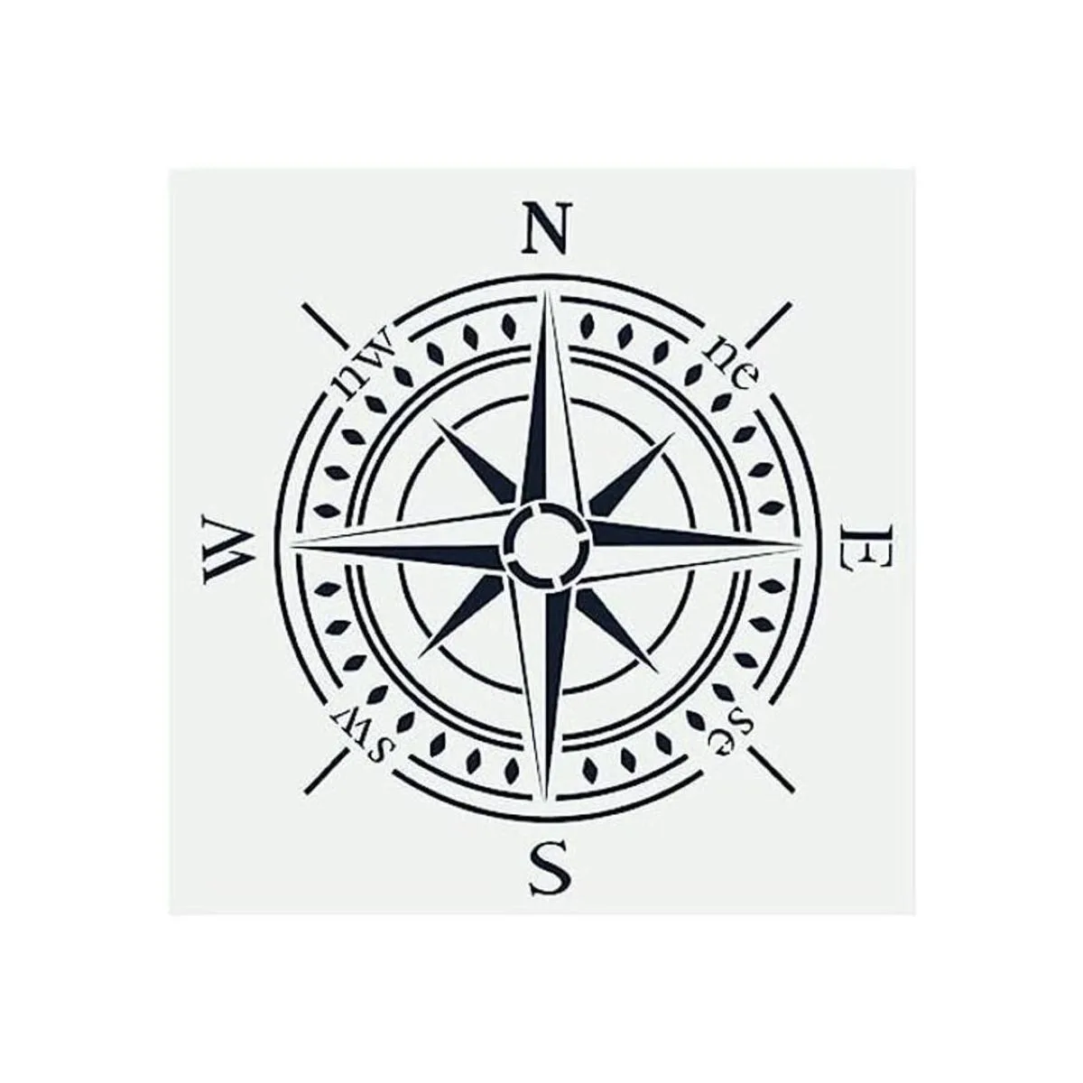 OBUY Plantilla de brújula para pintar sobre madera_1