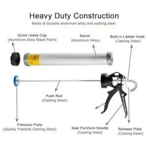 BELAROKO Pistola de calafateo de salchichas manual de 20_2