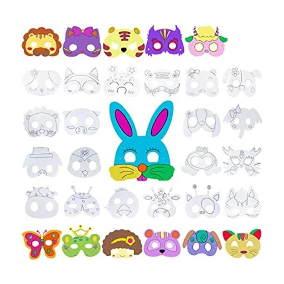 Máscaras de animales para niños máscara de pintura en_1