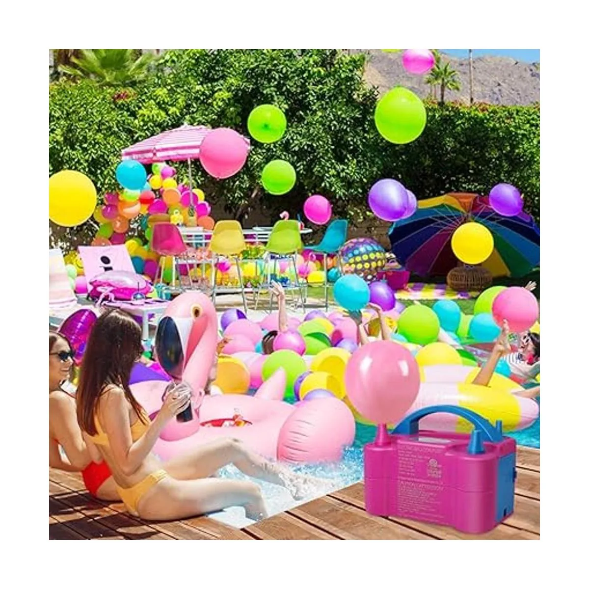 Bomba de globos inflador de aire eléctrico aprobado por_5