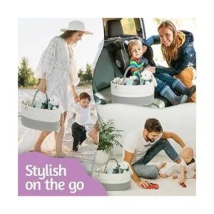 Kiddycare Organizador de pañales gris tamaño regular_2