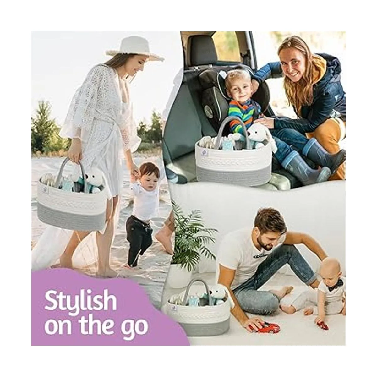 Kiddycare Organizador de pañales gris tamaño regular_2