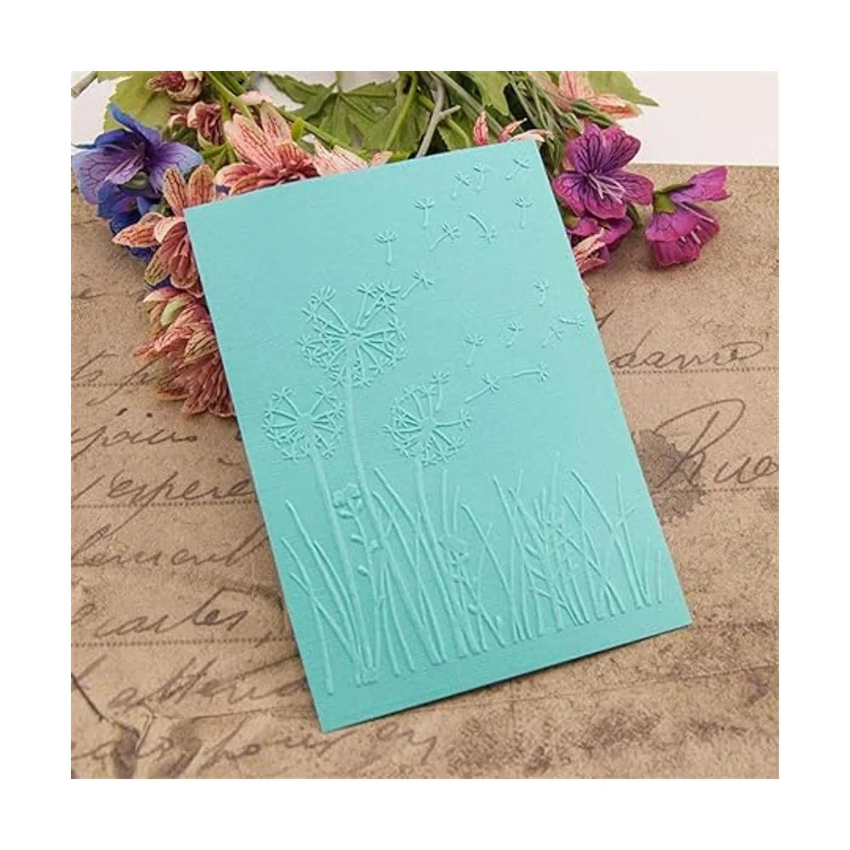 Dandelion Flowers Make a Wish Carpeta para repujado de_4