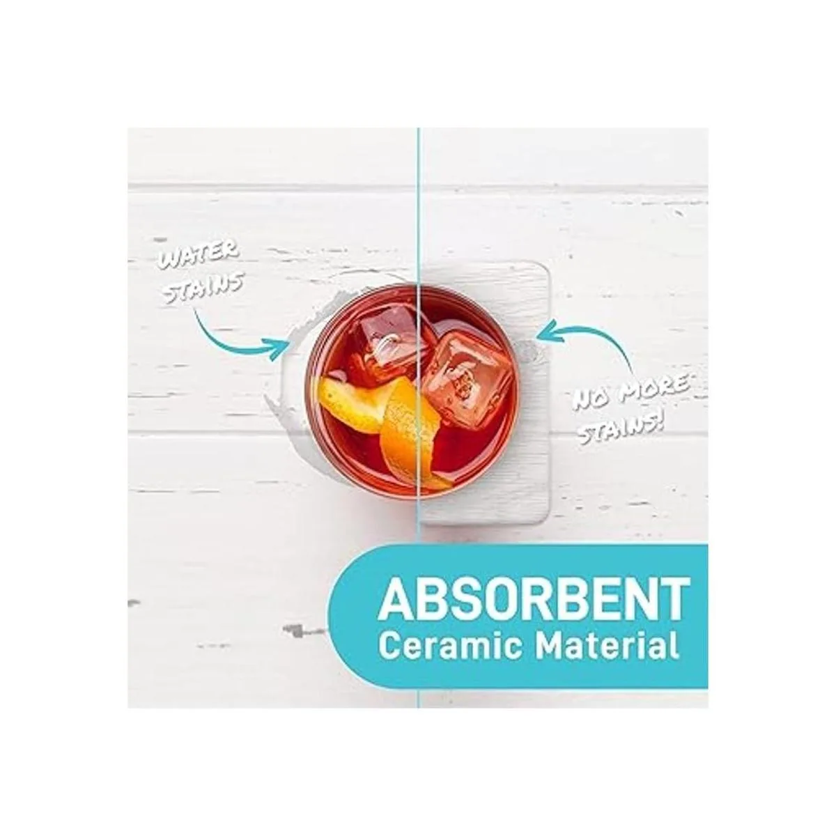 Portavasos divertidos absorbentes con soporte 6 piezas