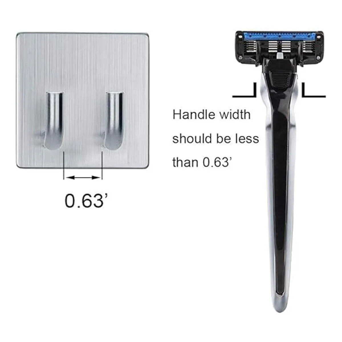 CACASO Ganchos adhesivos de acero inoxidable para