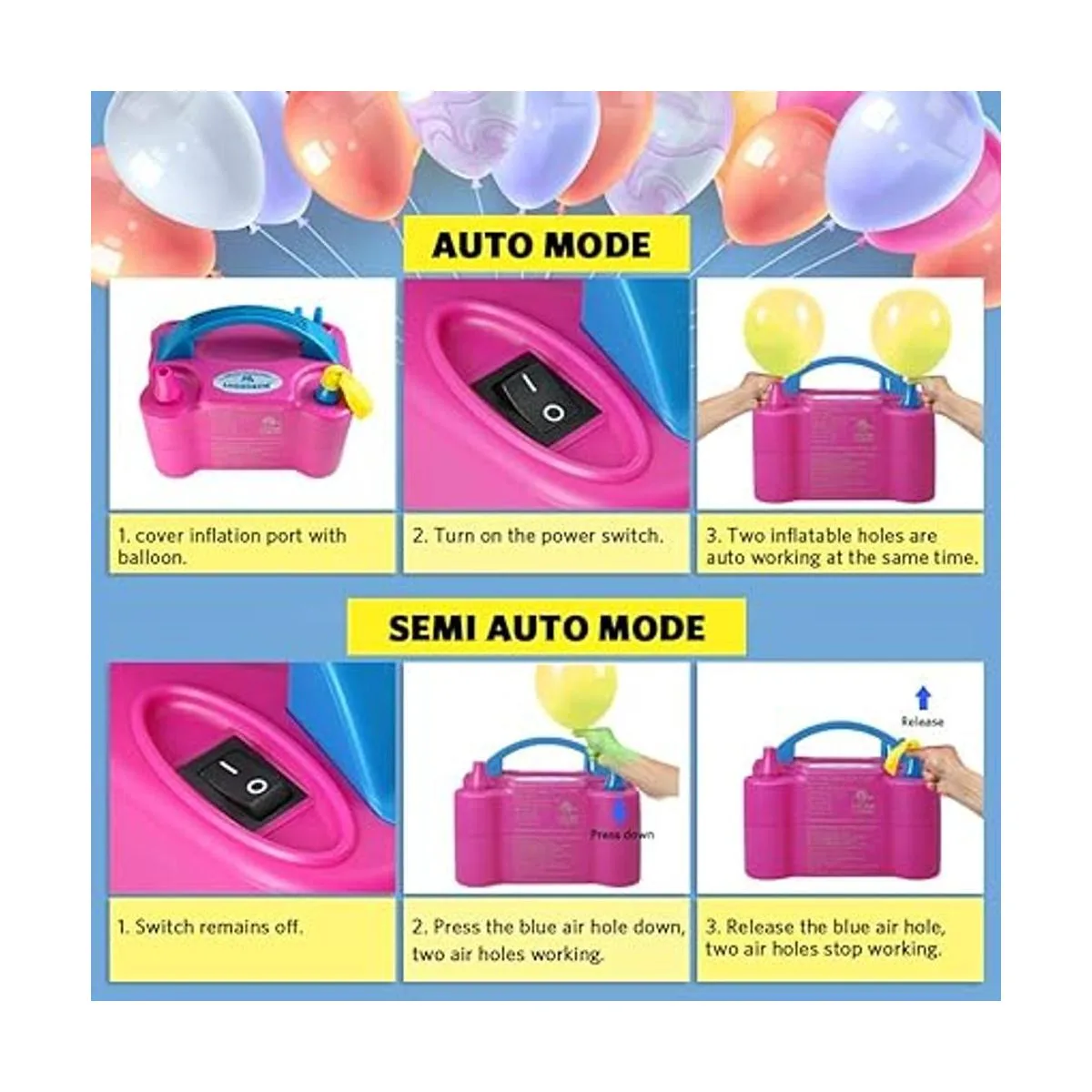 Bomba de globos inflador de aire eléctrico aprobado por_6