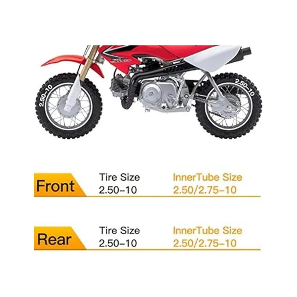 HIAORS 2 piezas 2.50 2.7510 7010010 tubos interiores de_4