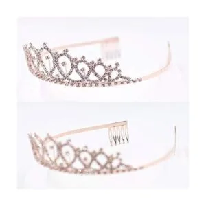 Kit de tira y tiara de diamantes de imitación para niña de_4
