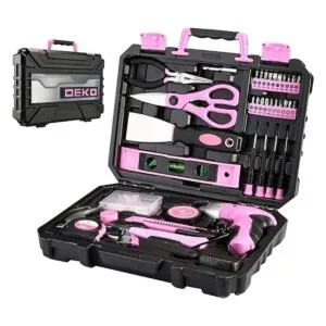 DEKOPRO Juego de herramientas rosa de 98 piezas kit de_4