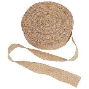 KINJOEK Cinta de arpillera de 177.2 ft de ancho cinta de